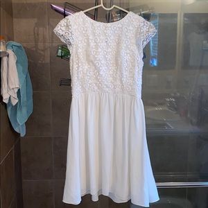 Cream Lace with Diamonds Dress